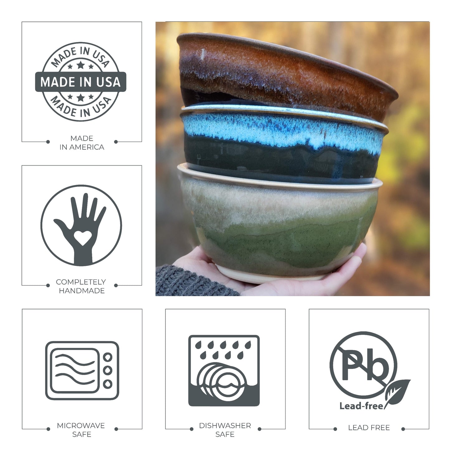 Stoneware Pottery Bowls, Blue Stoneware Bowl, Handmade Bowls, Bowls Stoneware, Pottery Serving Bowl, Serving Bowl Pottery. Pottery Kitchen
