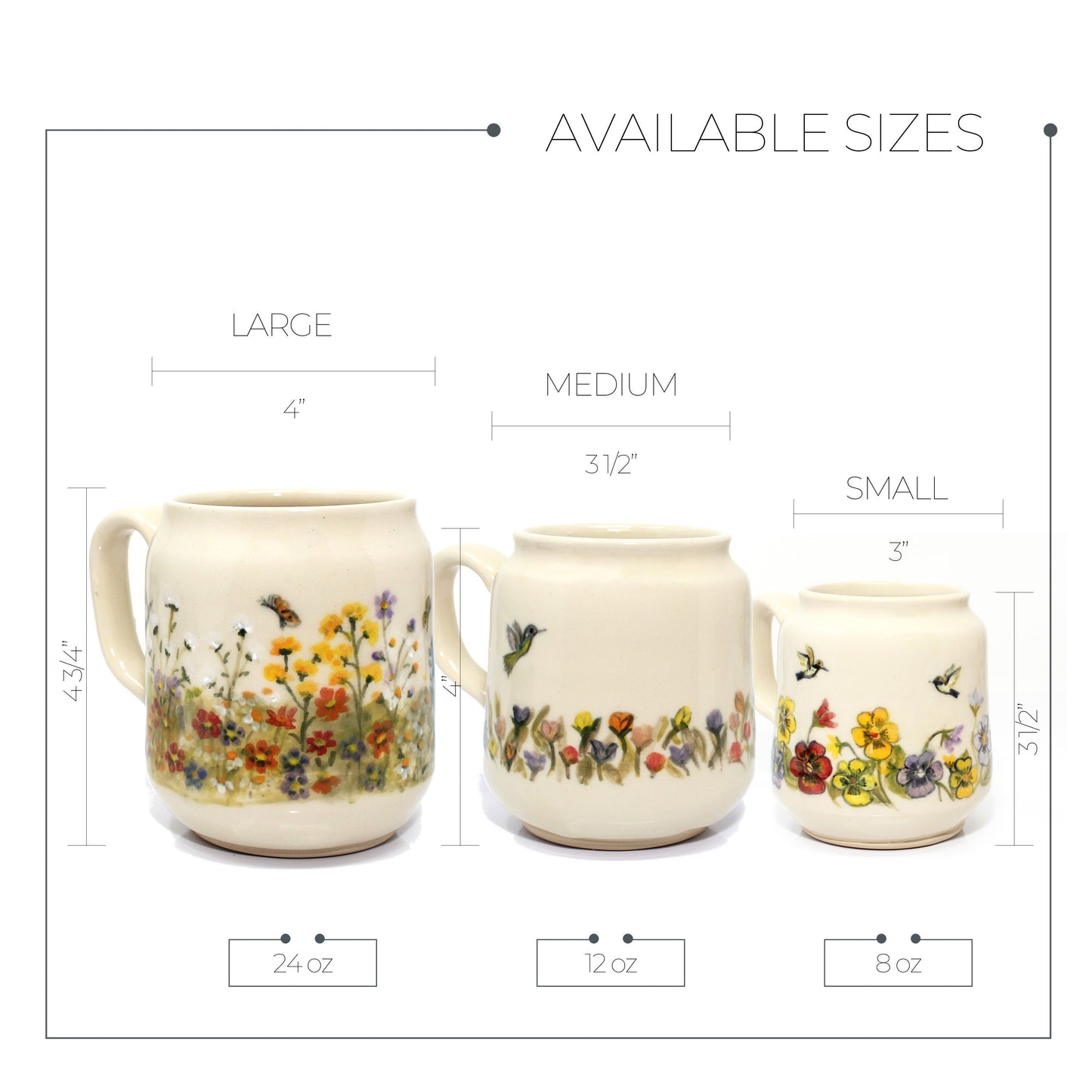 Stoneware Handpainted Coffee Mug, Stoneware Coffe Mug, Floral Coffee Mug, Beer Jug,  Handmade Mug Pottery, Handpainted Ceramics.