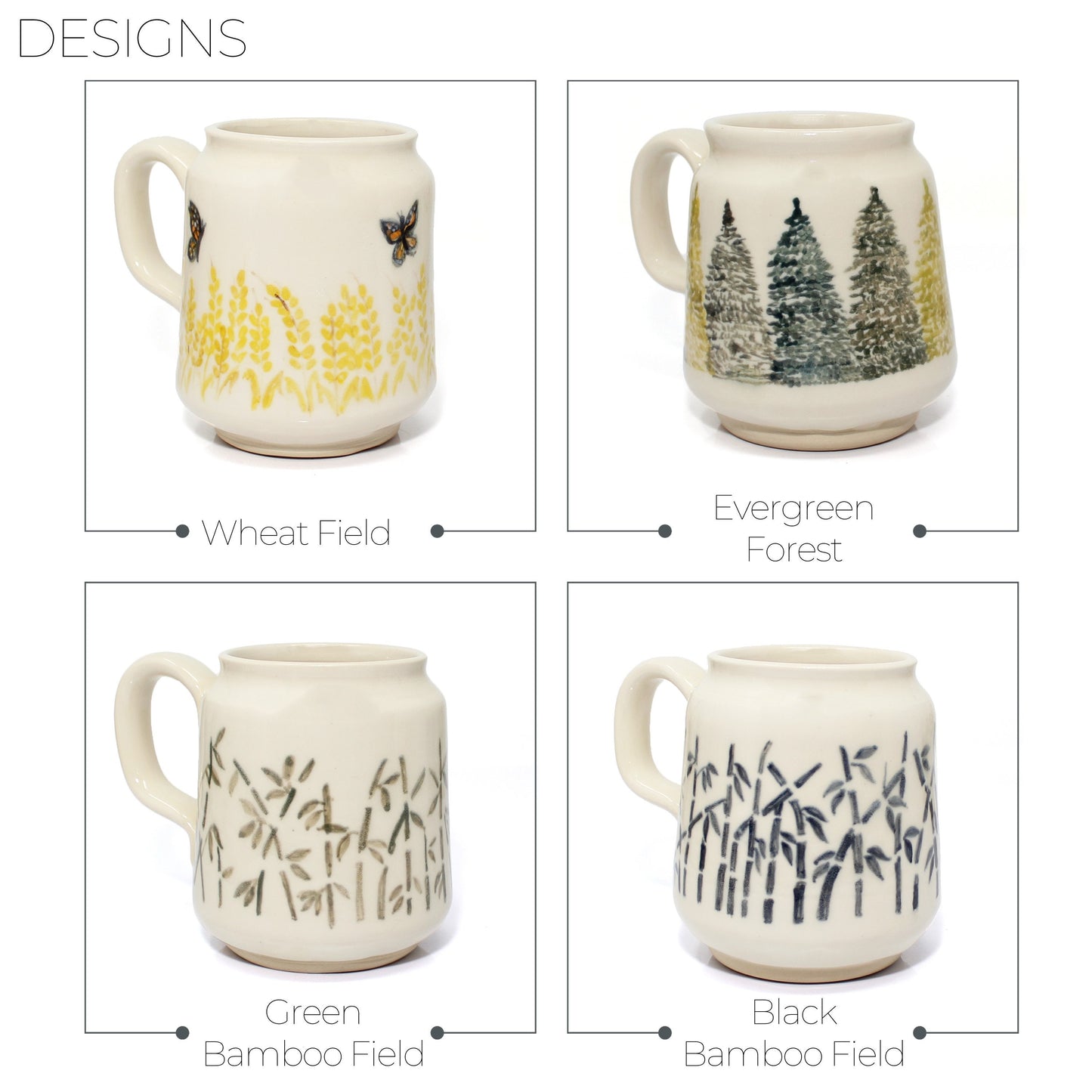 Forest Coffee Mug, Cabin Mugs, Mountain Coffee Mug, Pine Tree Mug, Ceramic Mountain Mugs, Mountain Home Gifts, Nature Lover Gift Men Women
