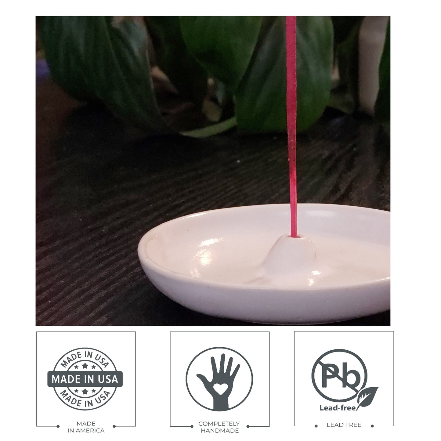 White Stoneware Incense Holder, Stoneware Incense Burner, Handmade Incense Dish, Bncense Stick Burner, Incense Stick Holder. White Incense