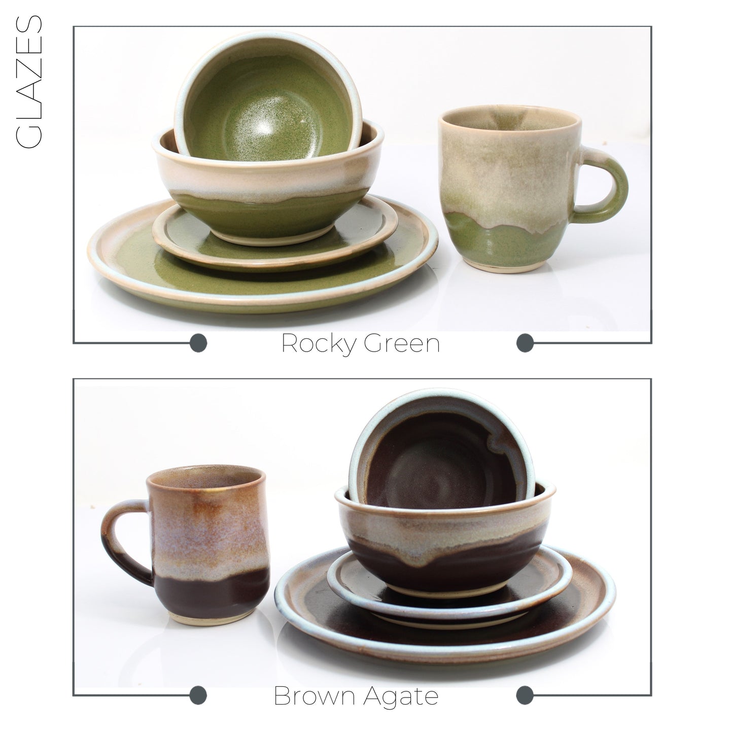 Blue Stoneware Dinnerware Set of 4, Pottery Dinnerware Set Rustic, Dinnerware Set Stoneware, Handmade Dish Set Pottery, Blue Dishes Set.