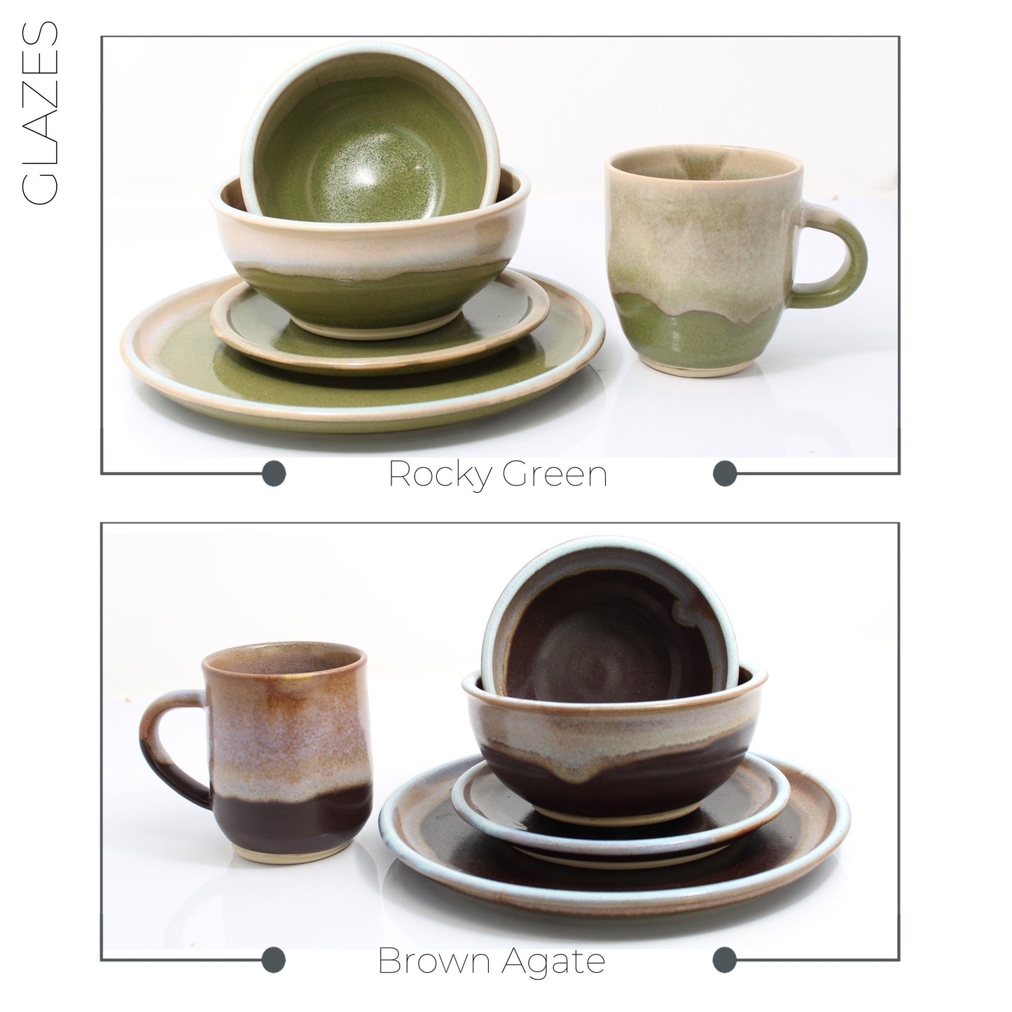 Blue Stoneware Dinnerware Set, Pottery Dinnerware Set Rustic, Dinnerware Set Stoneware, Handmade Dish Set Pottery, Blue Dishes Set