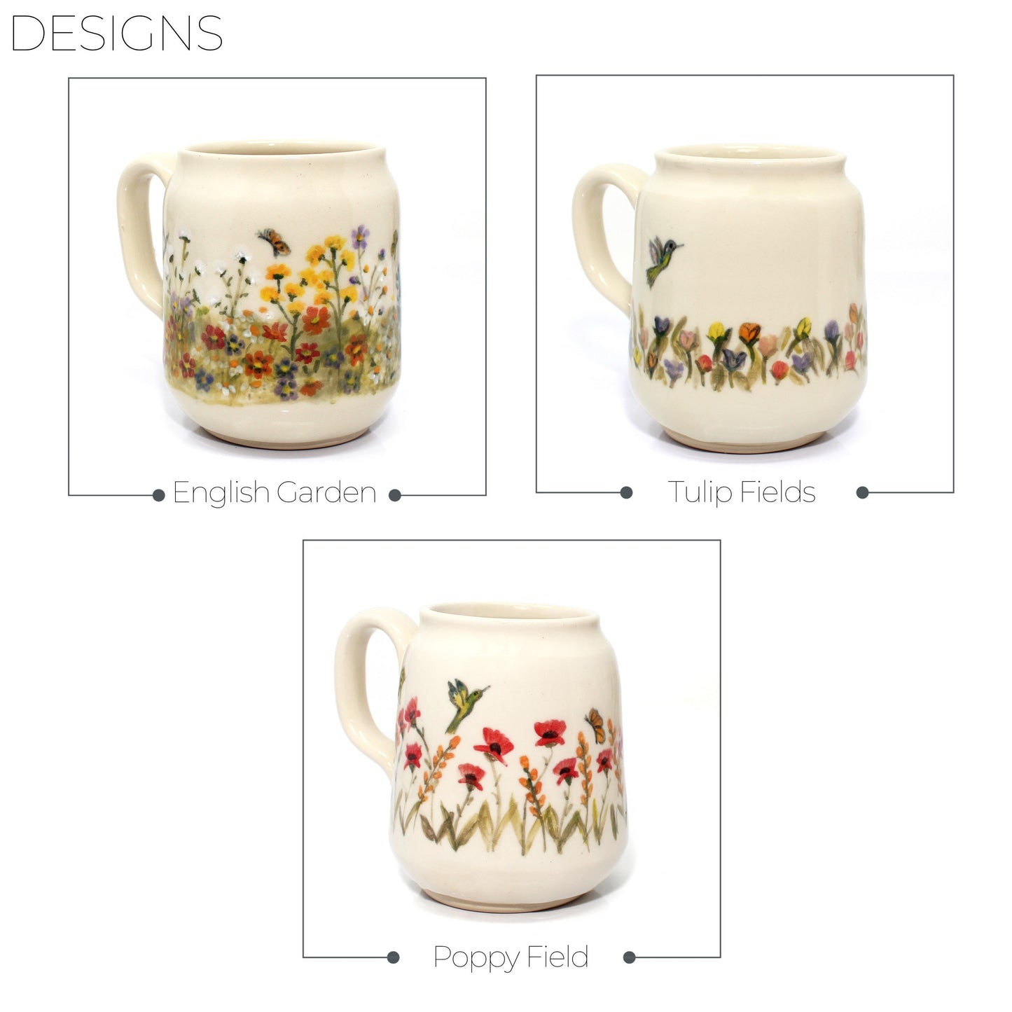 Stoneware Handpainted Coffee Mug, Stoneware Coffe Mug, Floral Coffee Mug, Beer Jug,  Handmade Mug Pottery, Handpainted Ceramics.