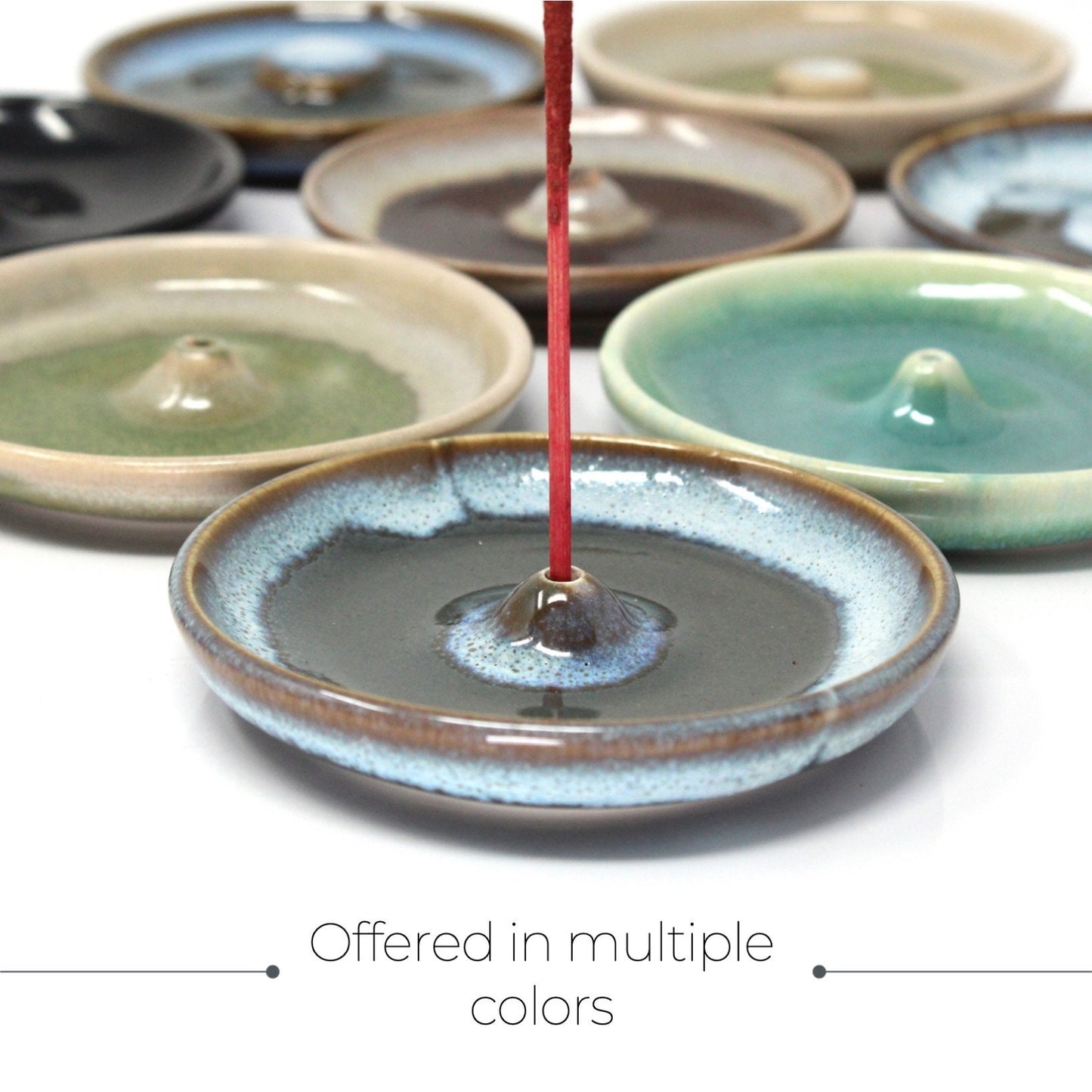 Dripped Blue Stoneware Incense Holder, Stoneware Incense Burner, Handmade Incense Dish, Incense Stick Burner, Incense Stick Holder.