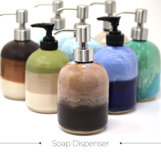 Stoneware Soap Dispenser,  Soap Dispenser With Pump, Handmade Soap Dispenser, Ceramic Soap Dispenser,  Bathroom Decor