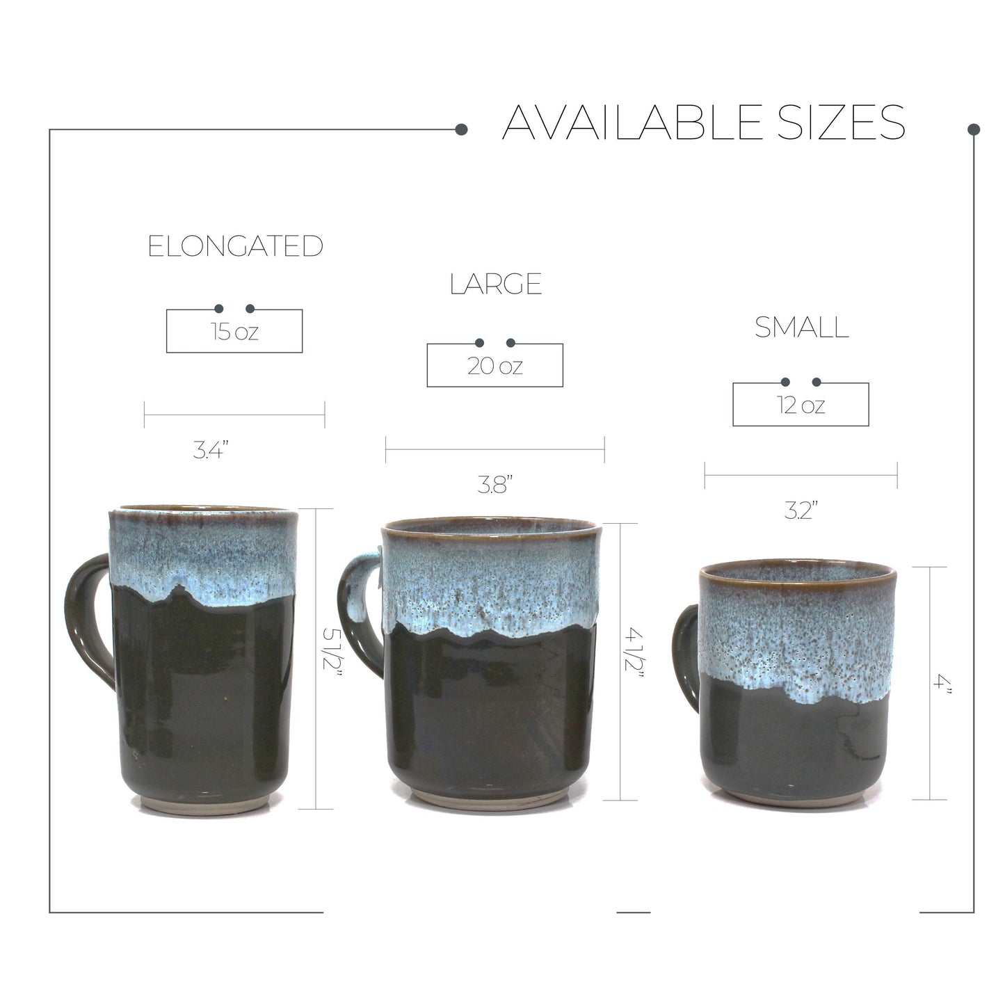 Dark Blue Tricolor Stoneware Mug With Handle, Stoneware Coffee Mug, Pottery Mug Handmade, Handmade Pottery Mug.Modern Mug, Stoneware Tea Mug