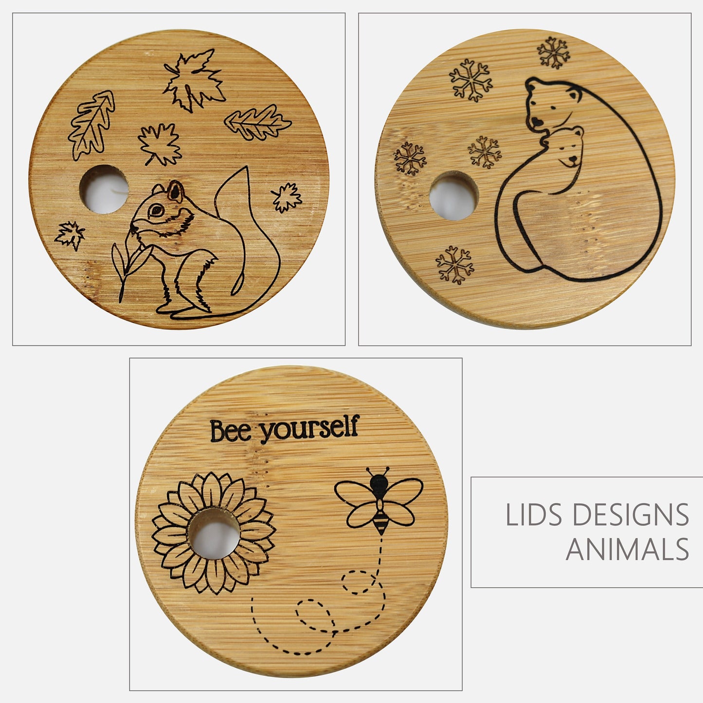 Animal Handmade Ceramic Tumbler with Lid, , Stoneware Tumbler Set with Bamboo Engraved Lid, Eco friendly Tumbler, Ecofriendly Gift.